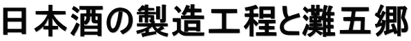 日本酒の製造工程と灘五郷