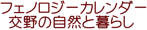 フェノロジーカレンダー  交野の自然と暮らし