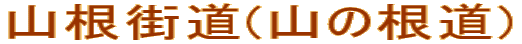 山根街道(山の根道)